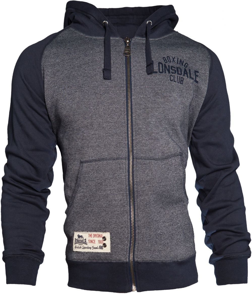 Lonsdale Pánska bunda na zips s kapucňou slim fit