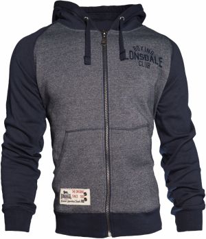 Lonsdale Pánska bunda na zips s kapucňou slim fit