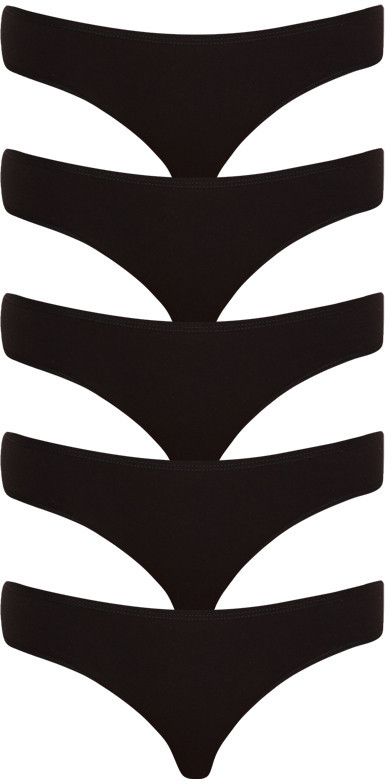 5PACK Women's panties Nedeto black