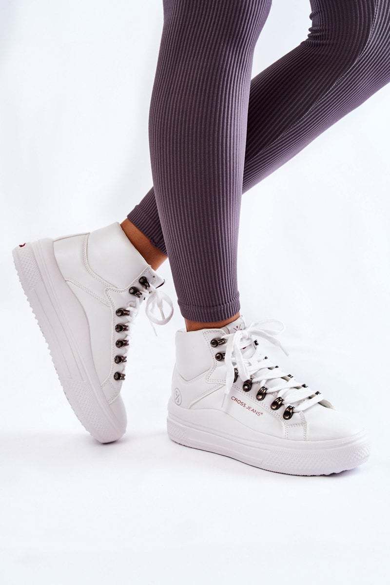 Womens High Sneakers Cross Jeans KK2R4028C White