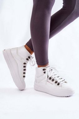 Womens High Sneakers Cross Jeans KK2R4028C White