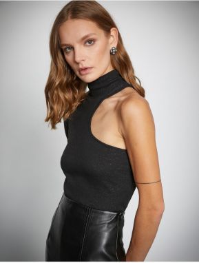 Koton Melis Ağazat X - Turtleneck Blouse with Window Detail