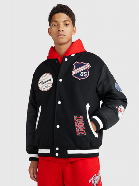Ľahké bundy pre mužov Tommy Jeans - čierna