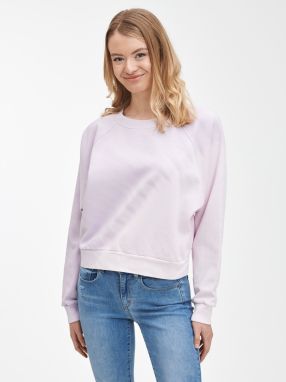 Fialová dámska mikina raglan crop GAP