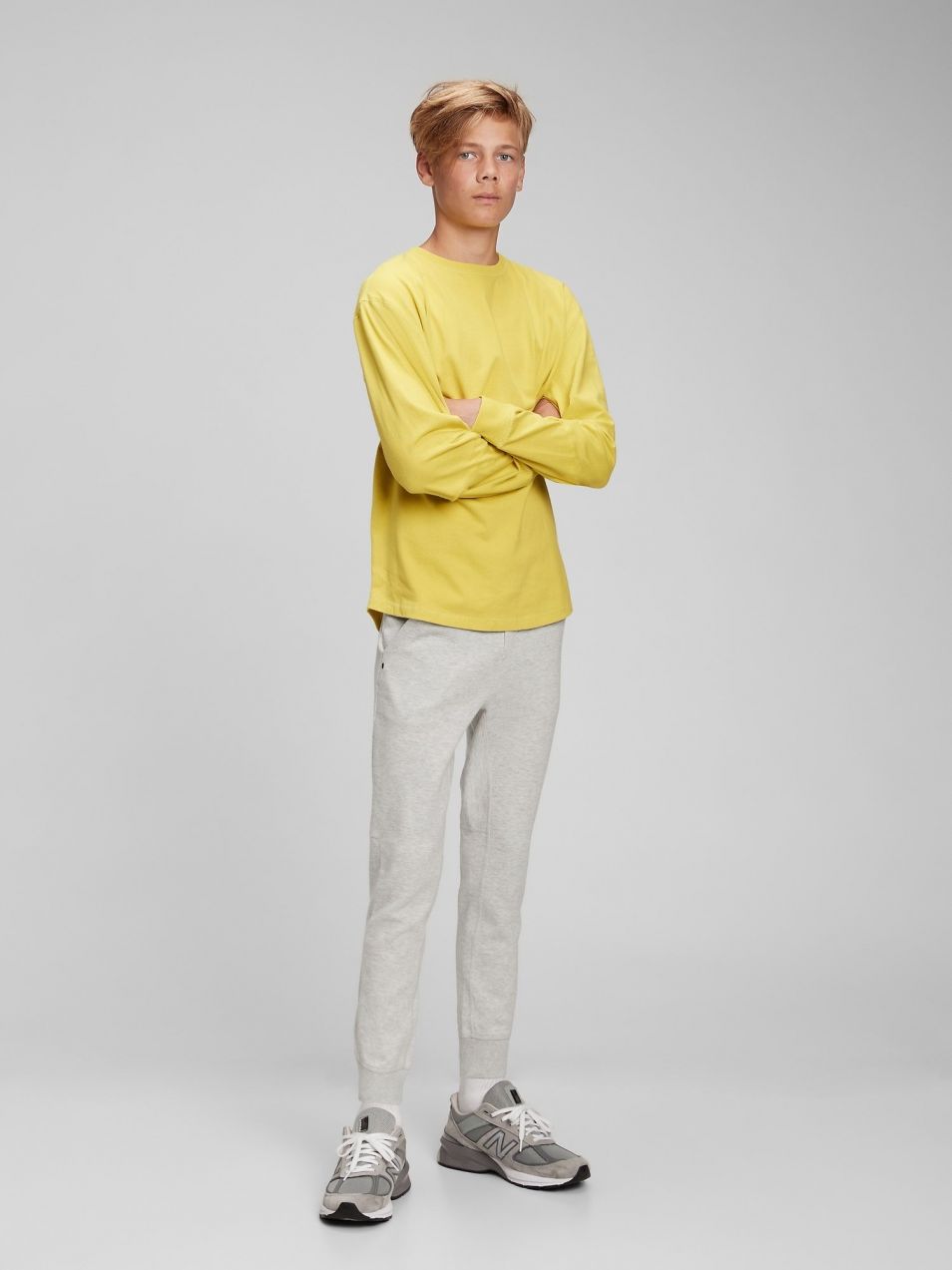 Šedé chlapčenské tepláky GAP teen Gap Fit