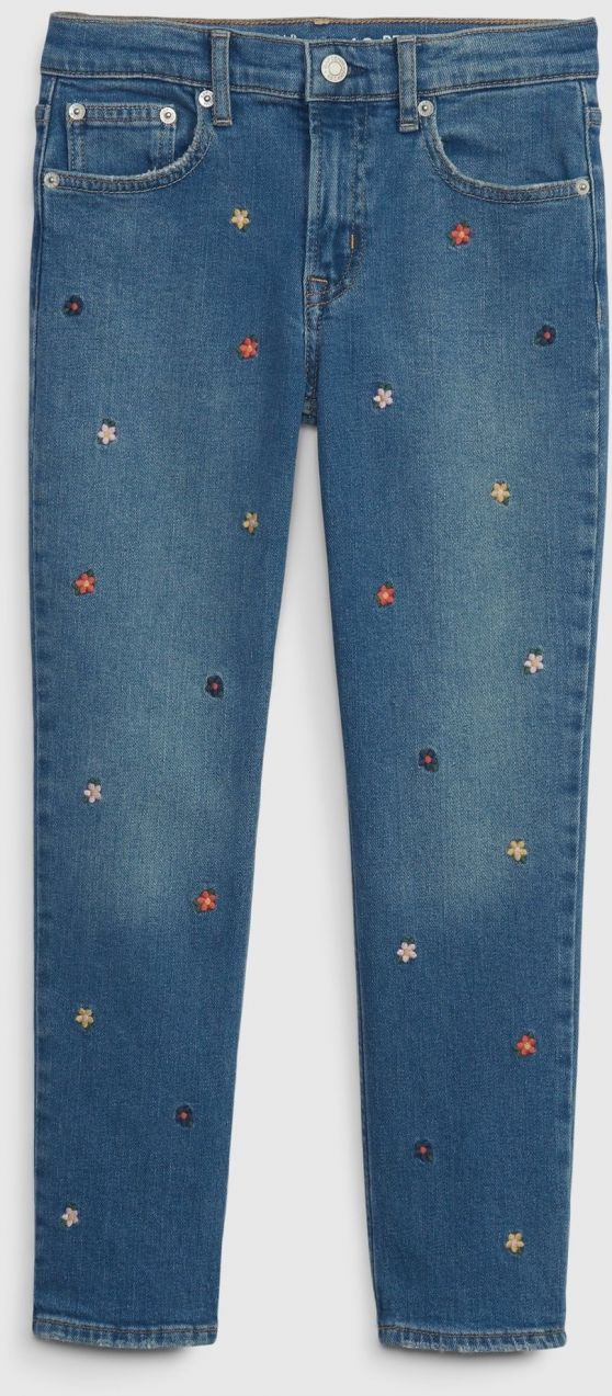 Modré dievčenské rifle GAP slim fit Washwell