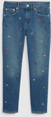 Modré dievčenské rifle GAP slim fit Washwell