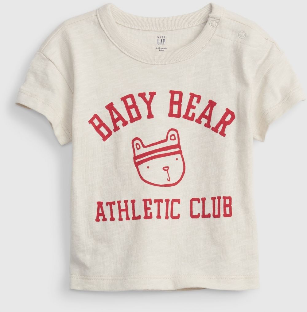 Smotanové chlapčenské tričko GAP baby bear