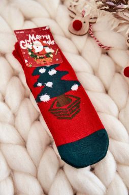 Children's Christmas socks Cosas Christmas tree white and green