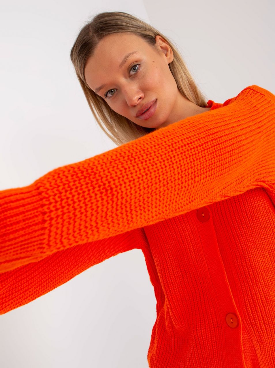 Orange oversize cardigan RUE PARIS