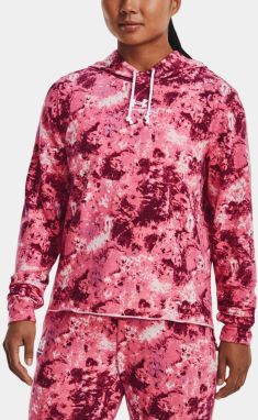 Ružová dámska mikina Under Armour Rival Terry Print Hoodie