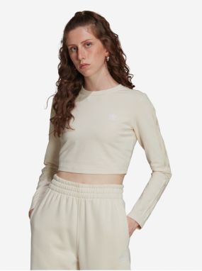 Krémový dámsky crop top adidas Originals