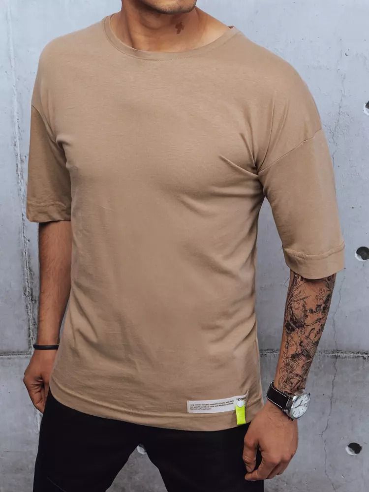 Pánske tričko s náplasťou cappuccino Dstreet z