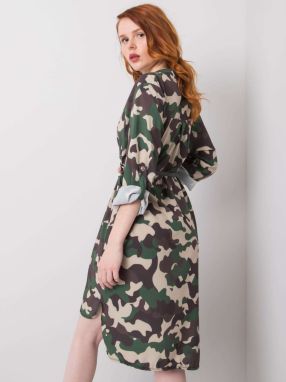 Beige and khaki camo dress Blaise