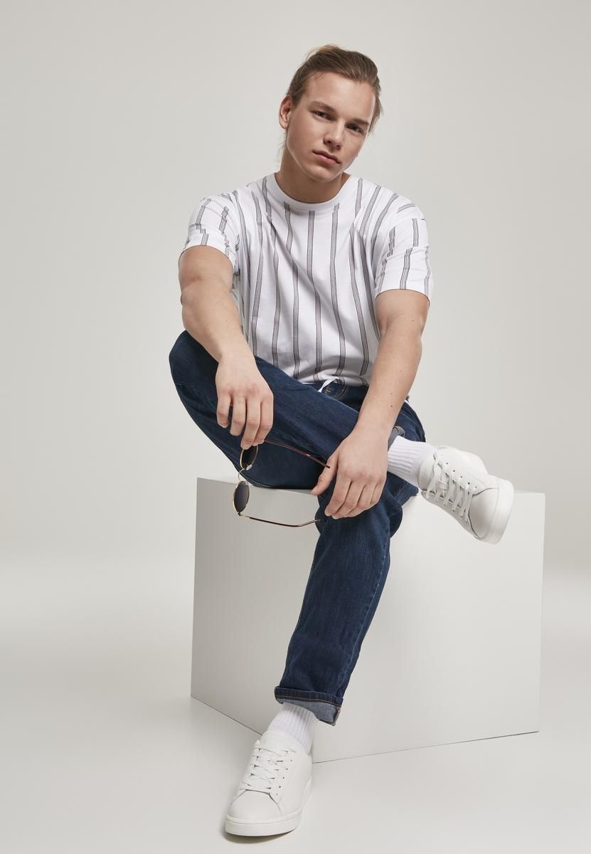 Heavy Oversized T-Shirt AOP Stripe White/Navy