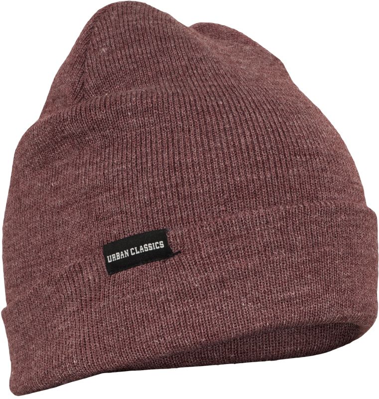 Basic Flap Beanie burgundy melange