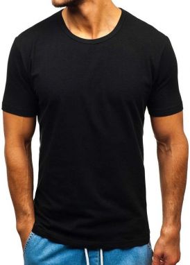 Men's T-shirt without print T1280 - black,