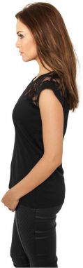 Women's T-shirt Top Laces black