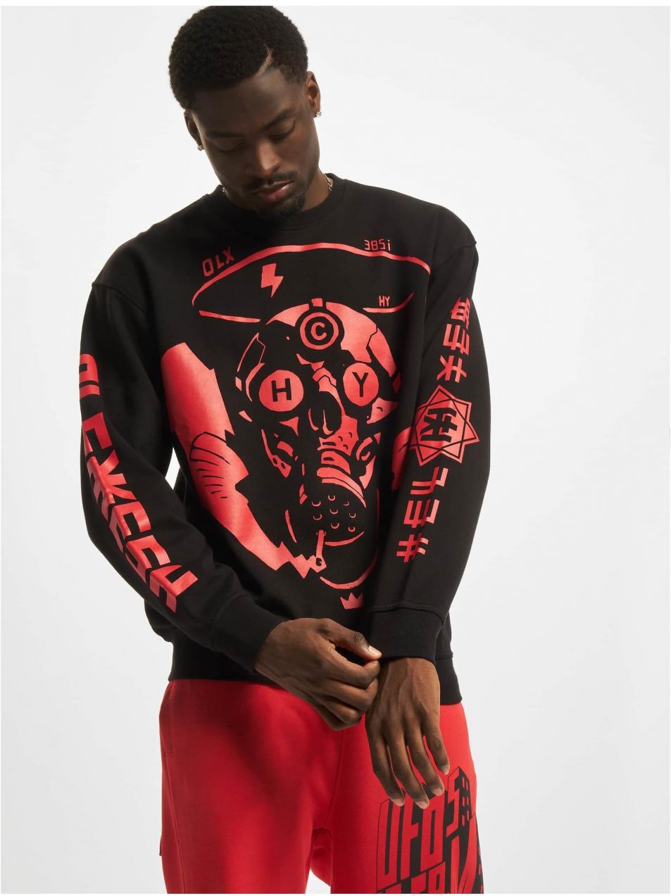 Skull Sweat Pants Black/Red