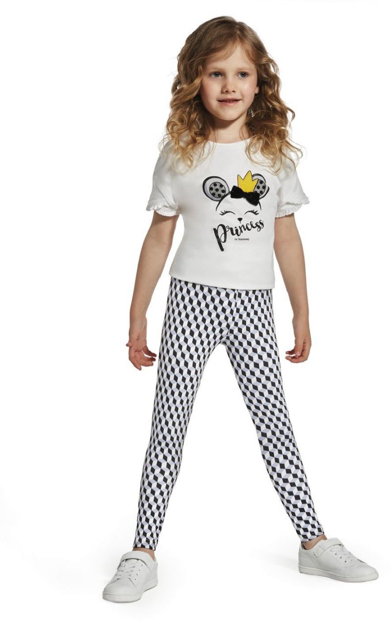 Bas Bleu Girls' leggings DORA elastic with decorative print