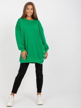 Green basic tunic with long sleeves RUE PARIS