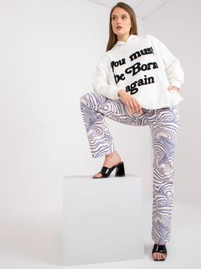 Ecru oversized cotton hoodie