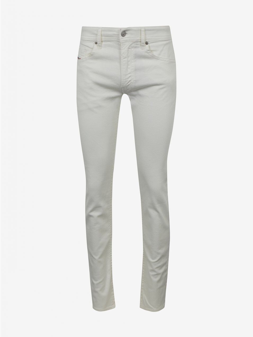 Biele pánske skinny fit rifle Diesel Thommer