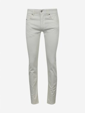 Biele pánske skinny fit rifle Diesel Thommer