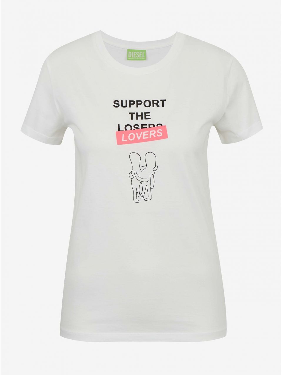 Diesel Tričko - TSOALR1 TSHIRT biele