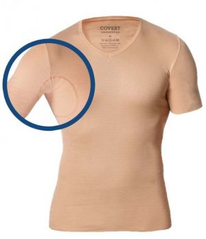 Telové skinny tričko pod košeľu s potítkami Covert Underwear