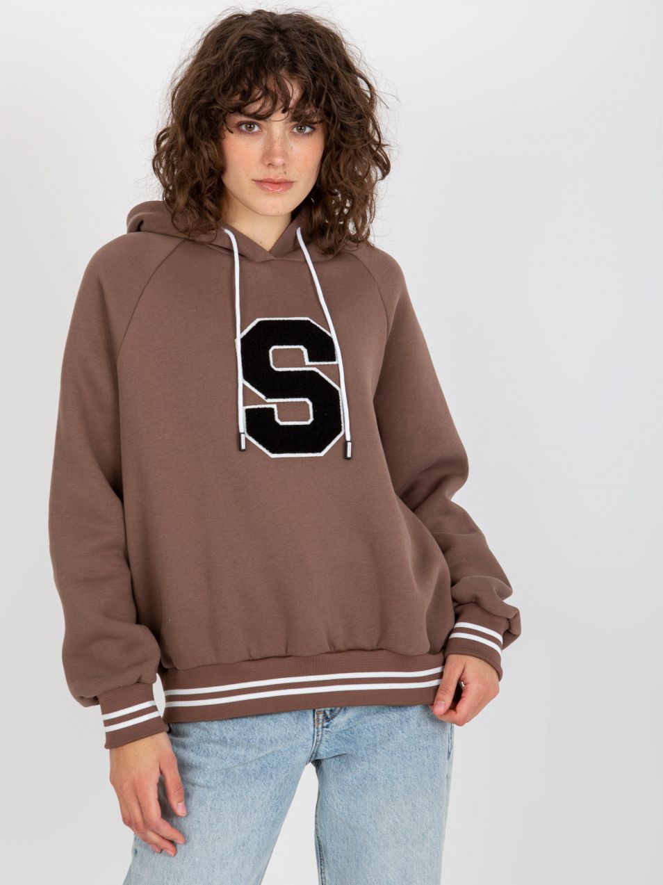 Women's Loose Hoodie - Brown