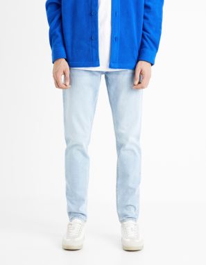 Slim fit pre mužov Celio - svetlomodrá