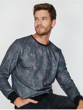 Koton Men's Patterned Sweatshirt