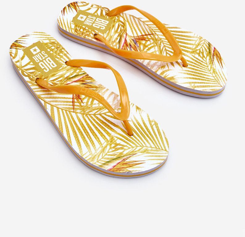 Women's Fashion Flip-Flops Big Star LL274819 yellow