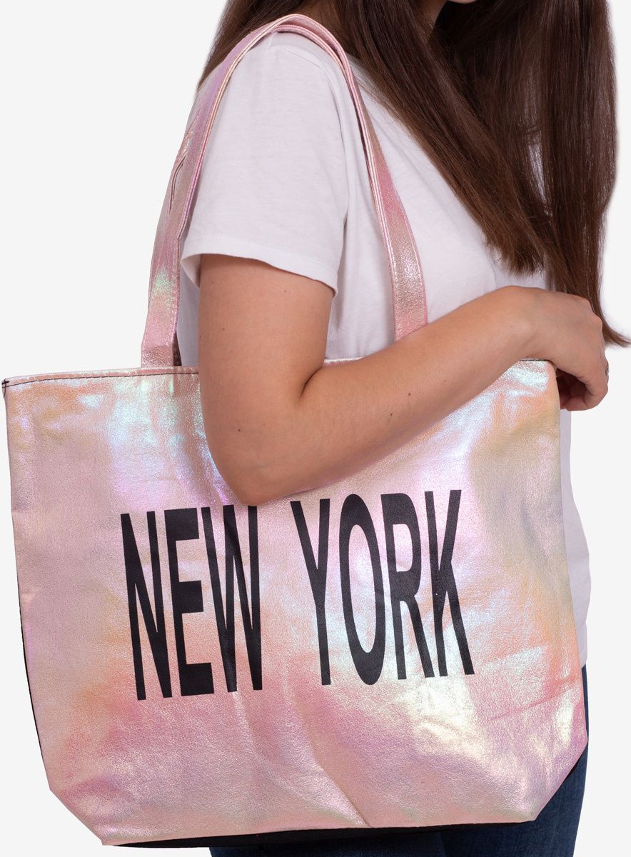 Large fabric bag for women pink Shelovet