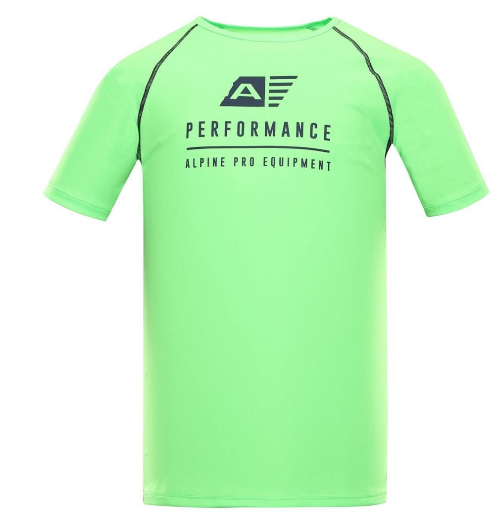 Men's functional T-shirt with cool-dry ALPINE PRO PANTHER neon green gecko