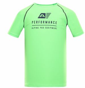 Men's functional T-shirt with cool-dry ALPINE PRO PANTHER neon green gecko