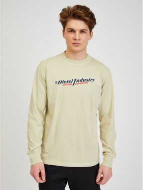Diesel Mikina - T-JUST-LS-IND T-SHIRT béžová