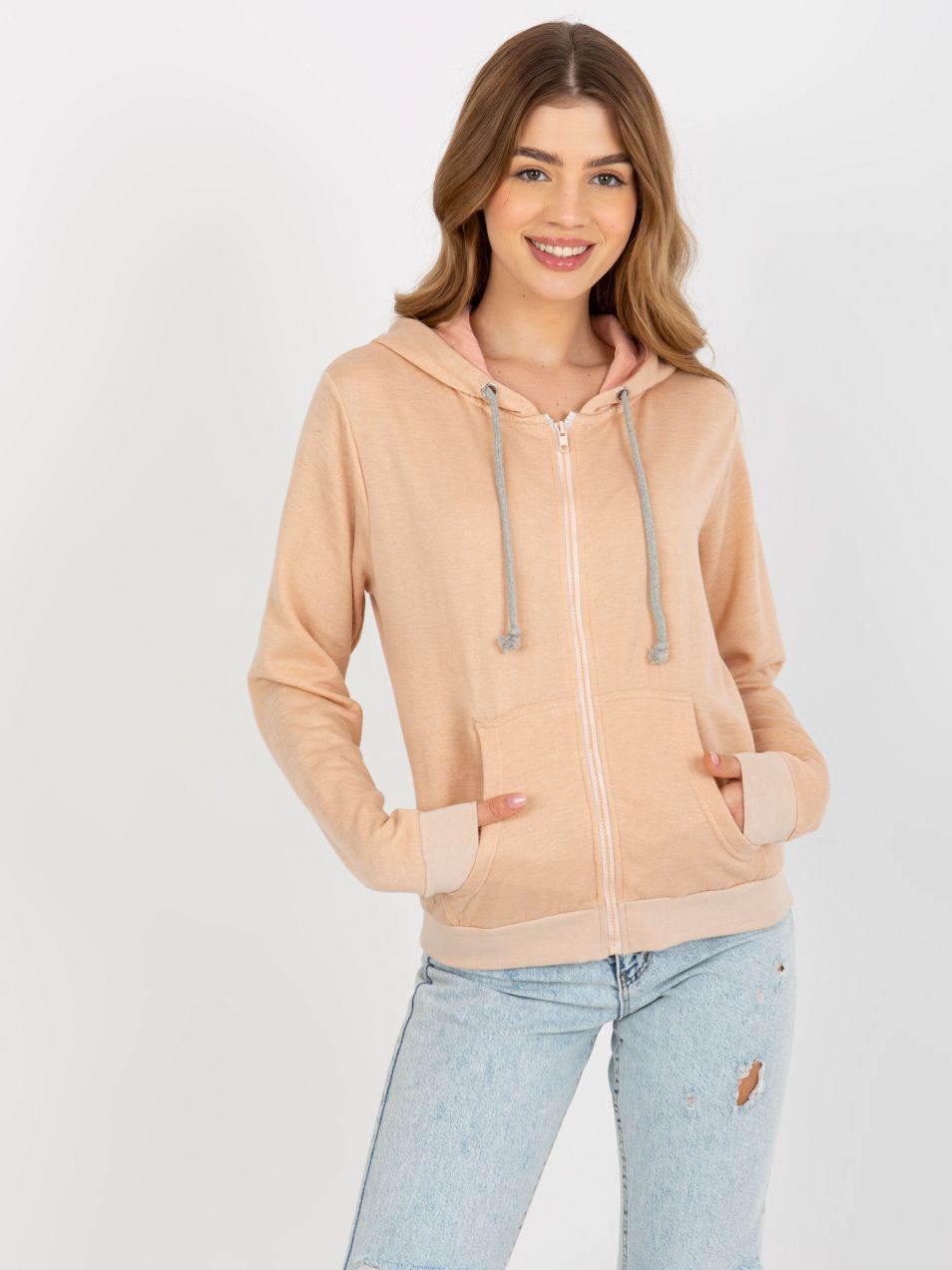 Ladies hoodie Action - peach