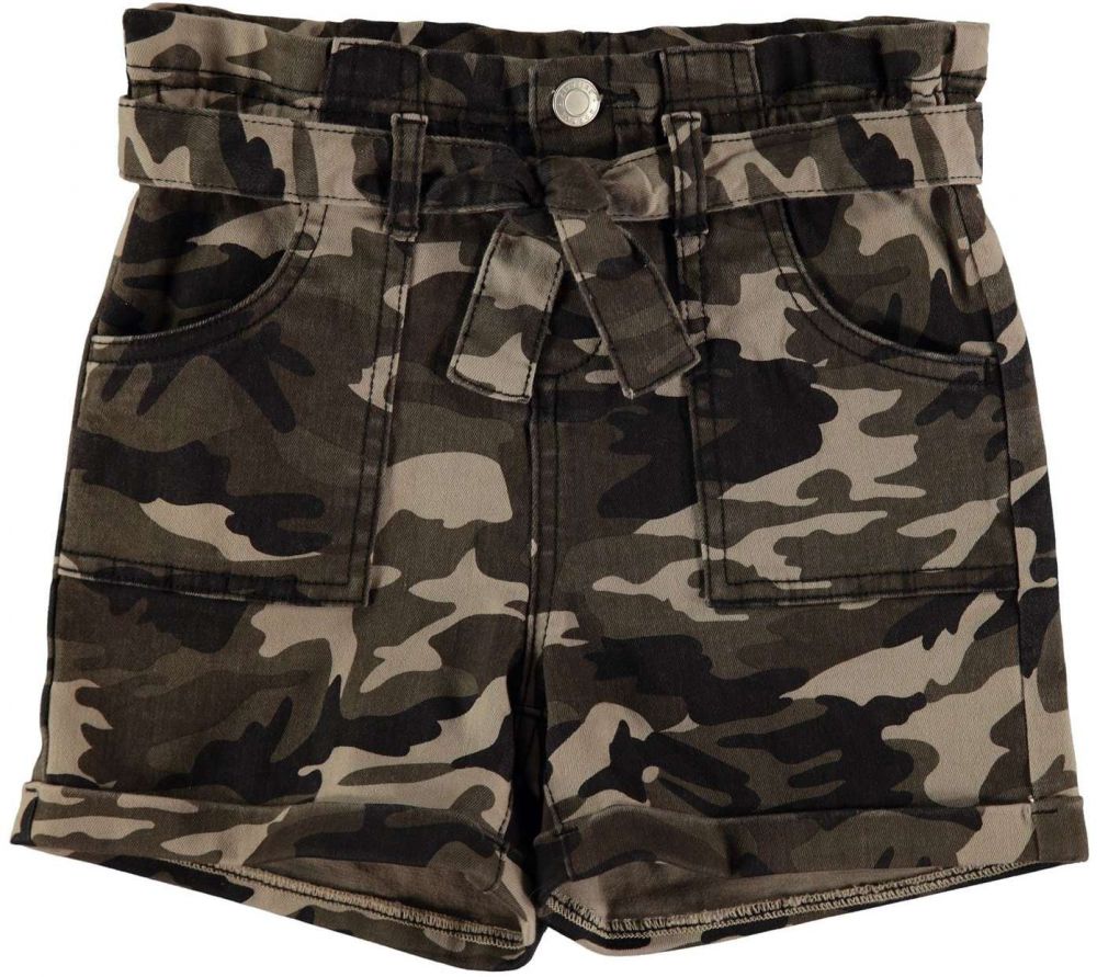 Krátke maskáčové šortky Firetrap pre mladé dievčatá