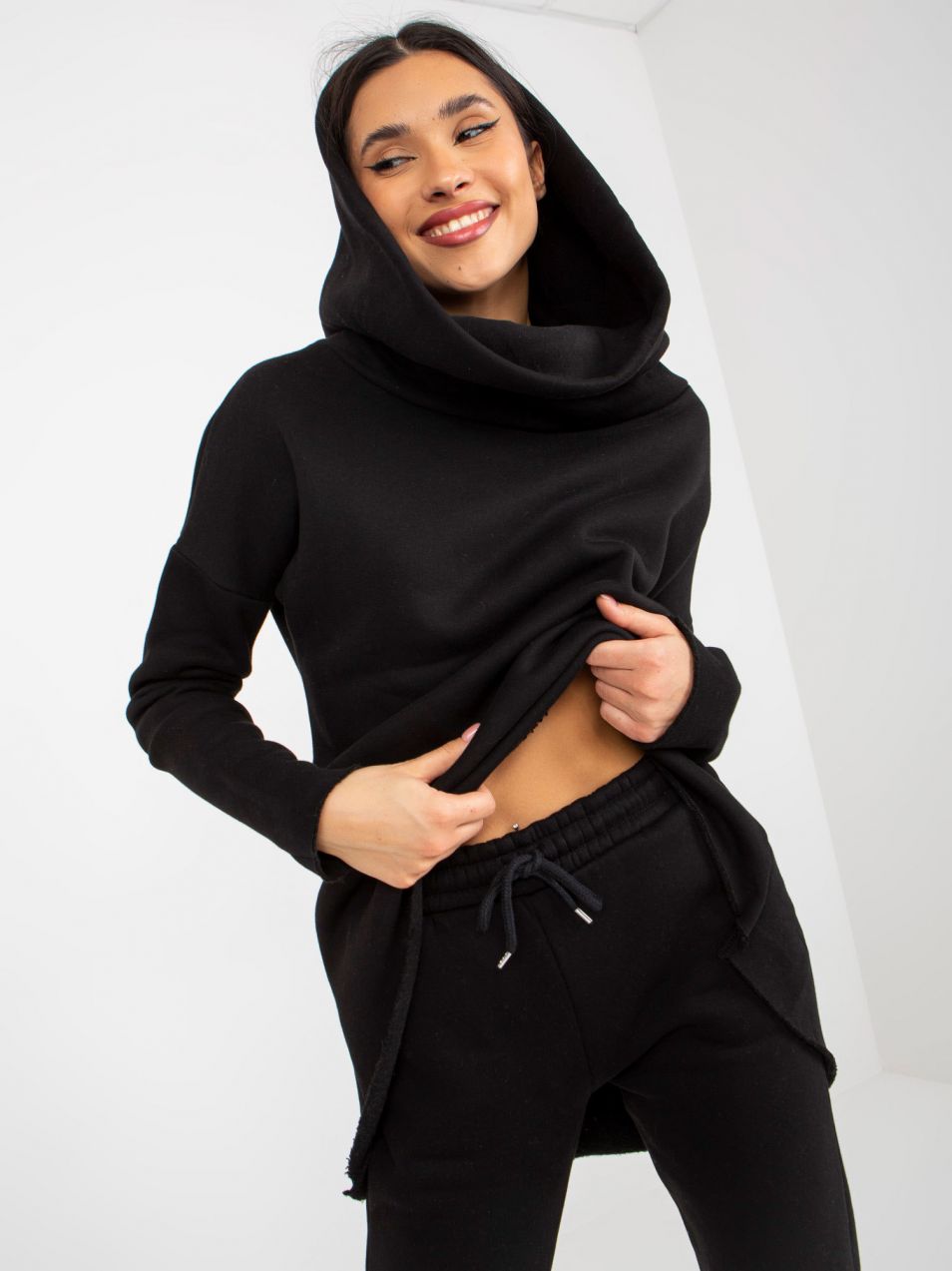 Black Women's Basic Tracksuit with Trousers