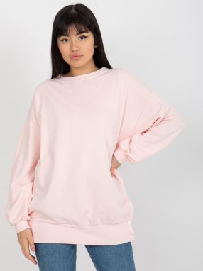 Light pink hoodie with snap studs