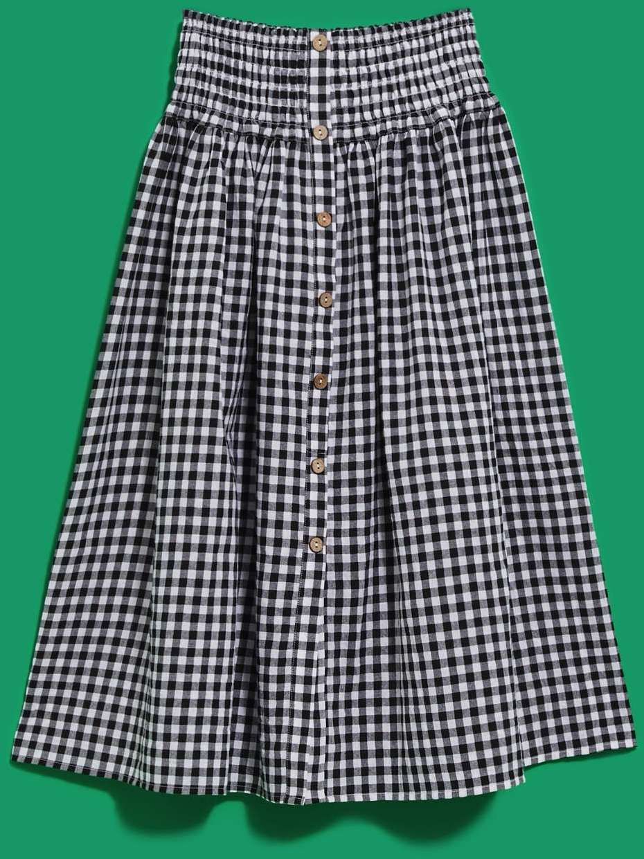 WOMEN'S SKIRT L-SC-4018 BÍLÁ_ČERNÁ