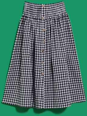 WOMEN'S SKIRT L-SC-4018 BÍLÁ_ČERNÁ