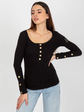 Black ribbed blouse by OCH BELLA