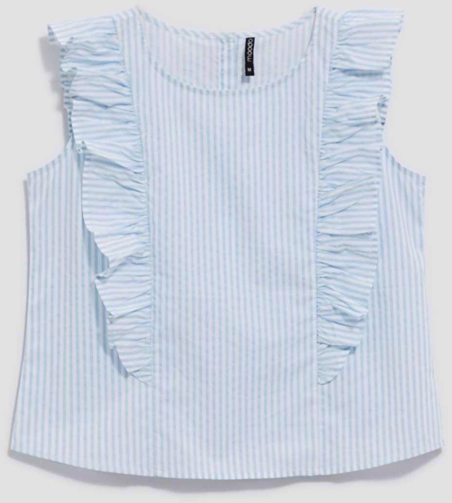 LADIES SHIRT L-KO-4057 BÍLÁ_L.Blue