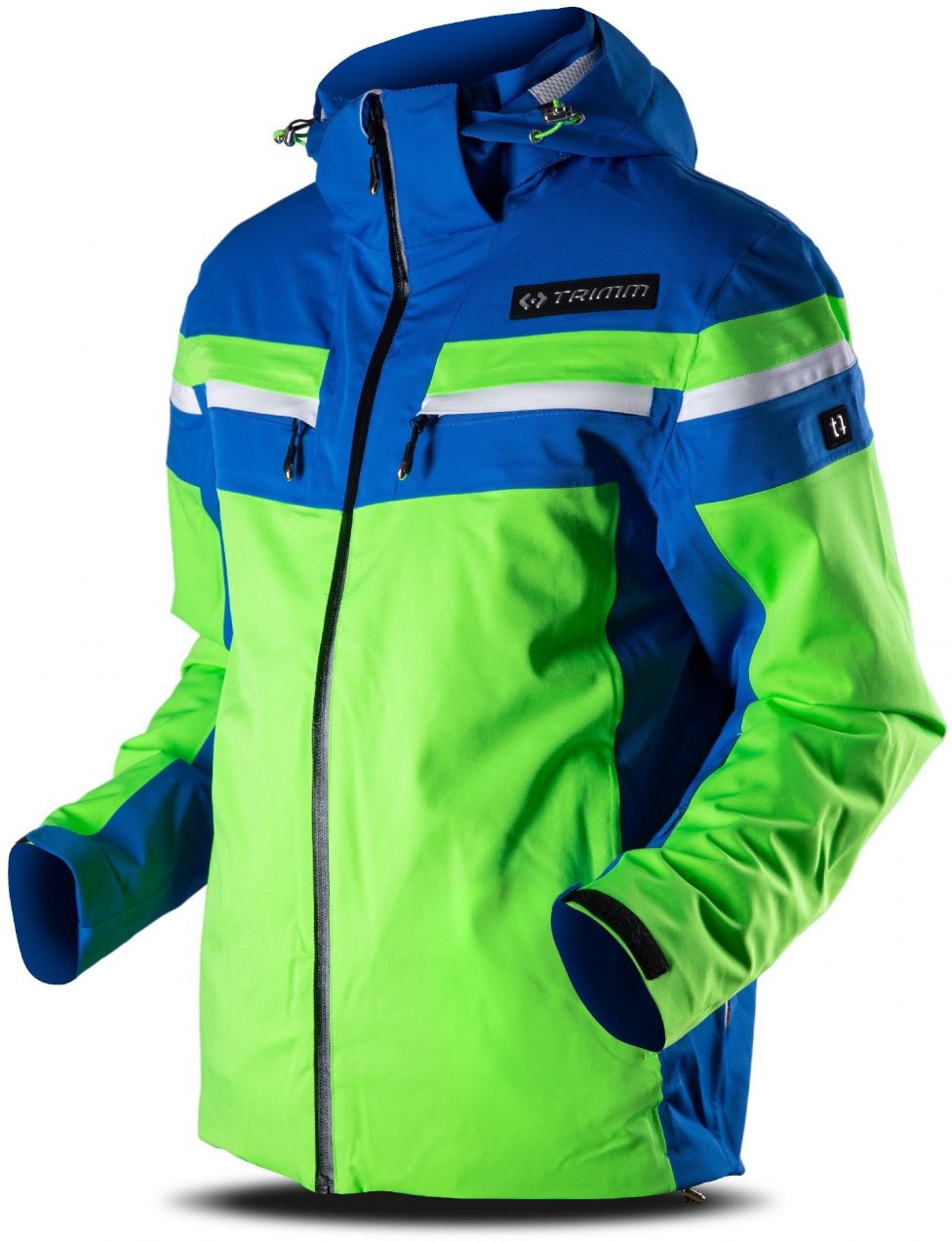 Jacket Trimm M FUSION signal green/jeans blue/white