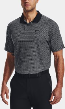 Čierne vzorované športové polo tričko Under Armour UA Perf 3.0 Printed Polo