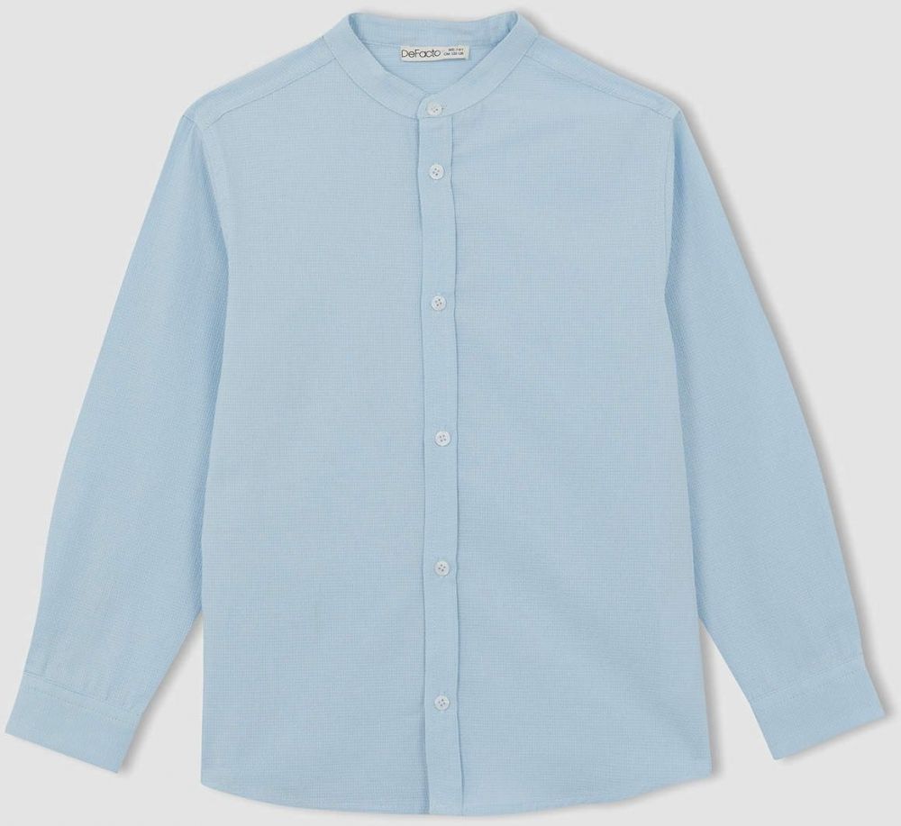 DEFACTO Boy Regular Fit Standing Collar Long Sleeve Shirt
