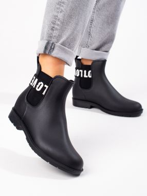 Shelvt women's black short boots